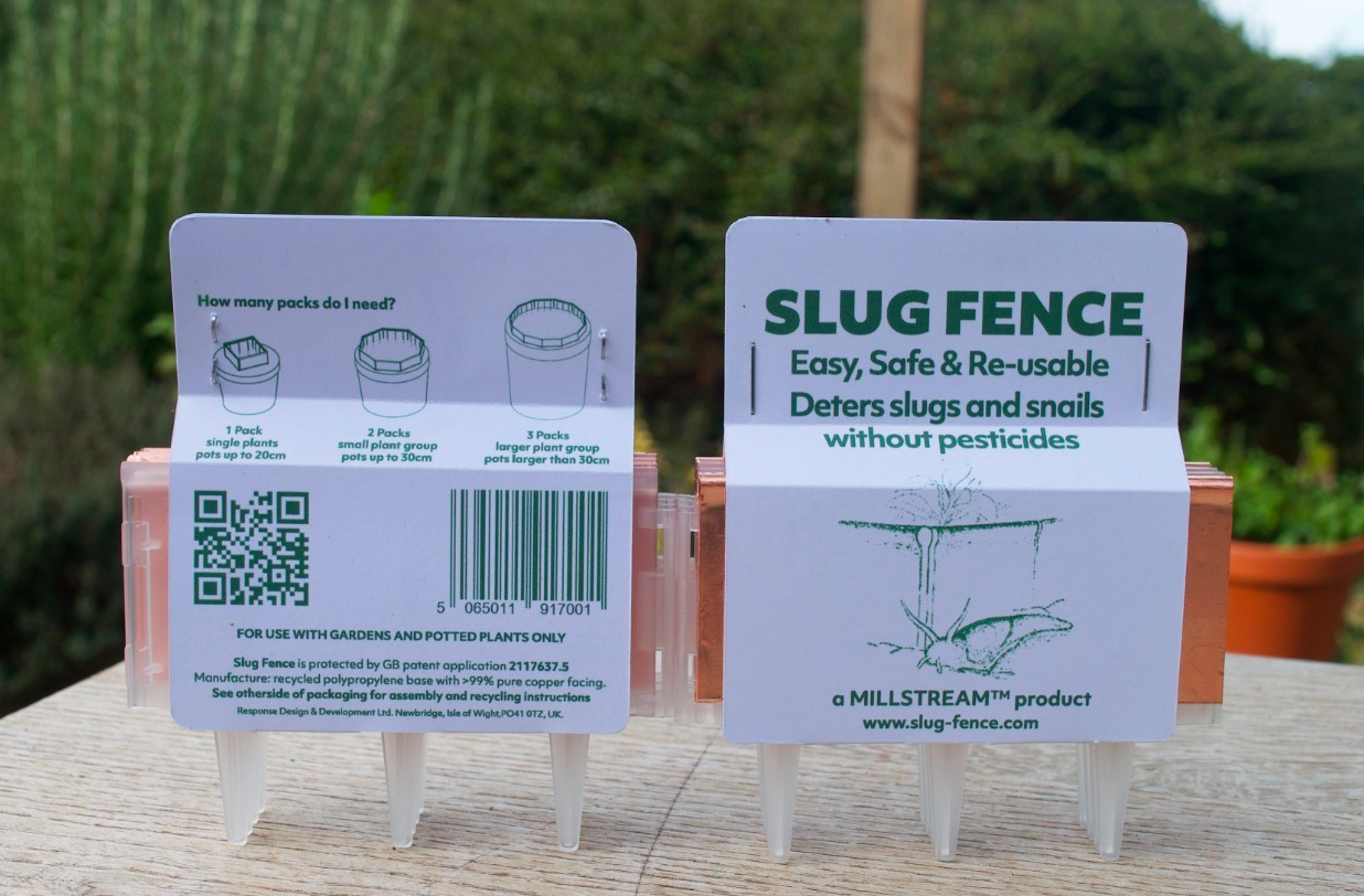 Copper Slug Fence for slug and snail deterrent, weatherproof pesticide free slug and snail prevention
